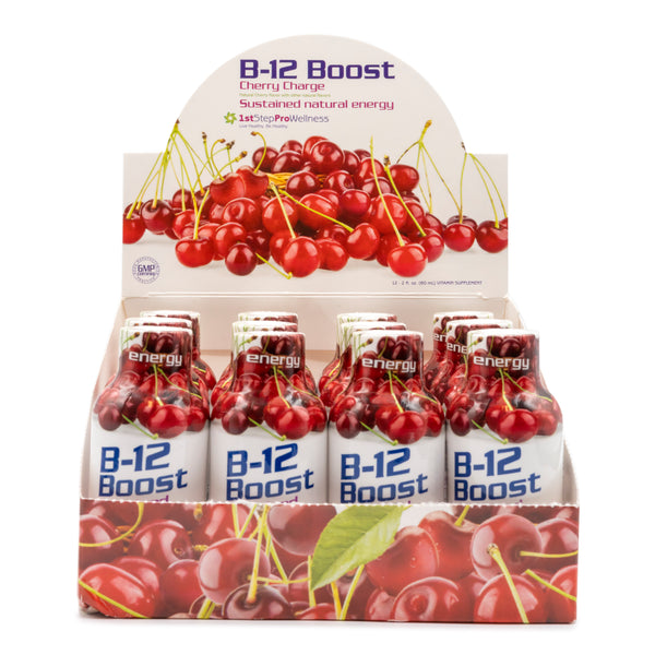 Liquid B12 Boost Cherry Charge- 2oz; 12 pack
